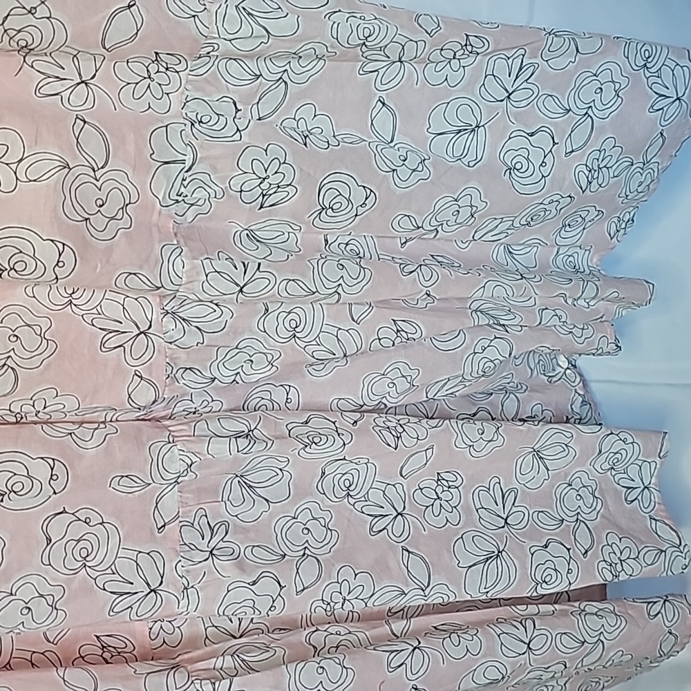Tommy Hilfiger floral flowy vneck pink maxi sleeveless dress sz 16 - Picture 4 of 10